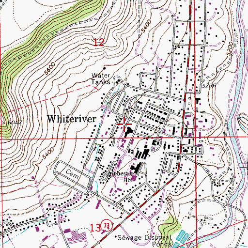Topographic Map of Saint Francis Church, AZ