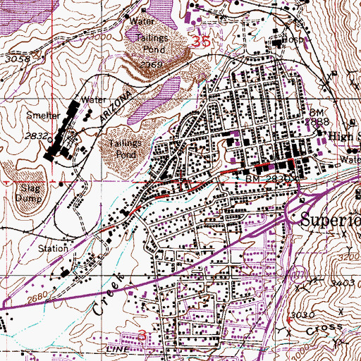 Topographic Map of Saint Francis of Assisi Church, AZ