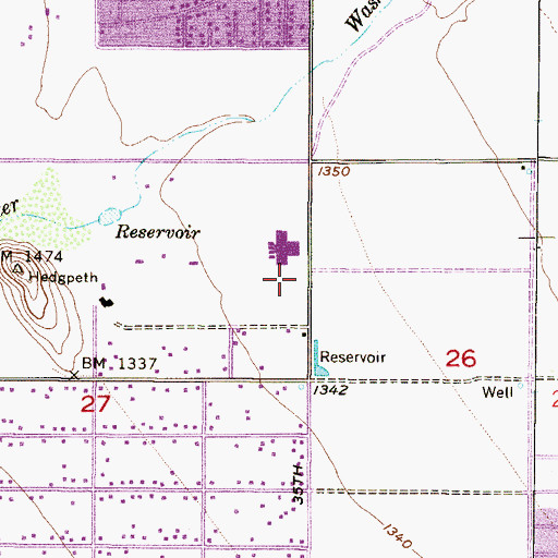 Topographic Map of Saint James Catholic Church, AZ