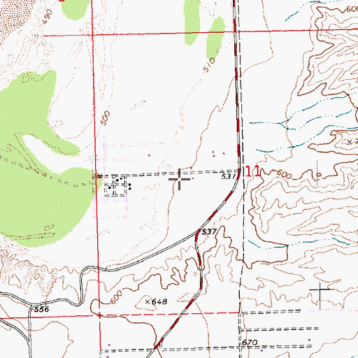 Topographic Map of Saint John Evangelical Lutheran Church, AZ