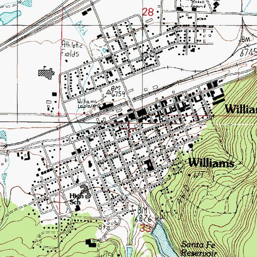 Topographic Map of Saint John's Episcopal Lutheran Church, AZ