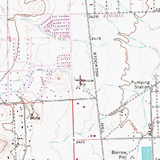 Topographic Map of Saint Johns United Methodist Church, AZ