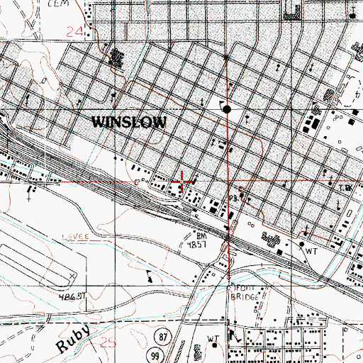 Topographic Map of Saint Joseph's Church, AZ