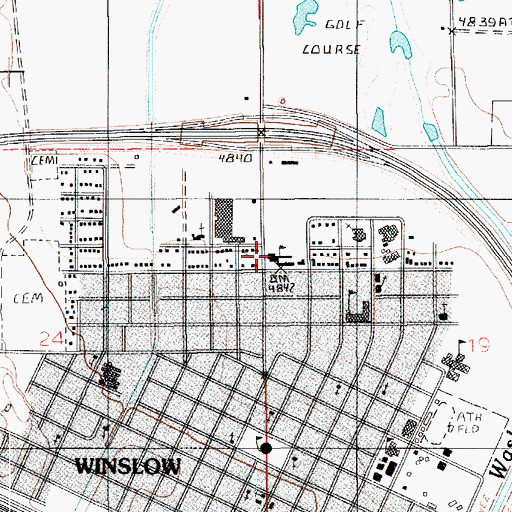 Topographic Map of Saint Joseph's Church, AZ