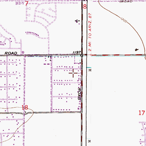 Topographic Map of Saint Katherine Greek Orthodox Church, AZ