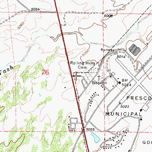 Topographic Map of Saint Lukes Episcopal Church, AZ