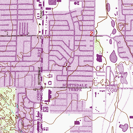 Topographic Map of Saint Mark Coptic Orthodox Church, AZ