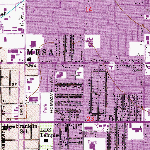 Topographic Map of Saint Mark's Episcopal Church, AZ