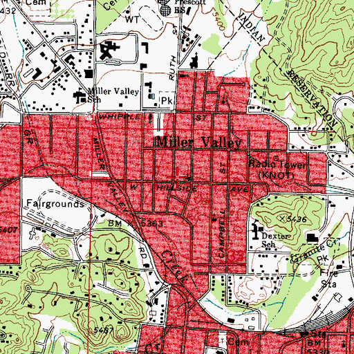 Topographic Map of Saint Paul's Anglican Church, AZ