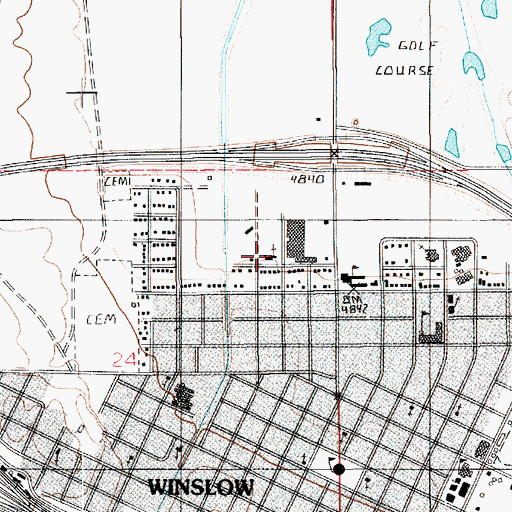 Topographic Map of Saint Pauls Episcopal Church, AZ