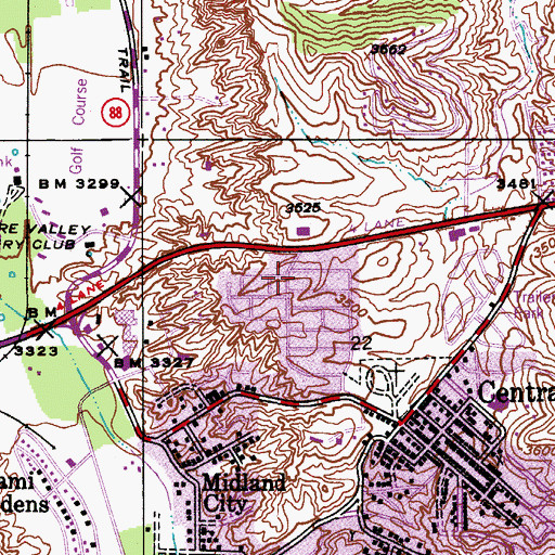 Topographic Map of Saint Pauls Lutheran Church, AZ