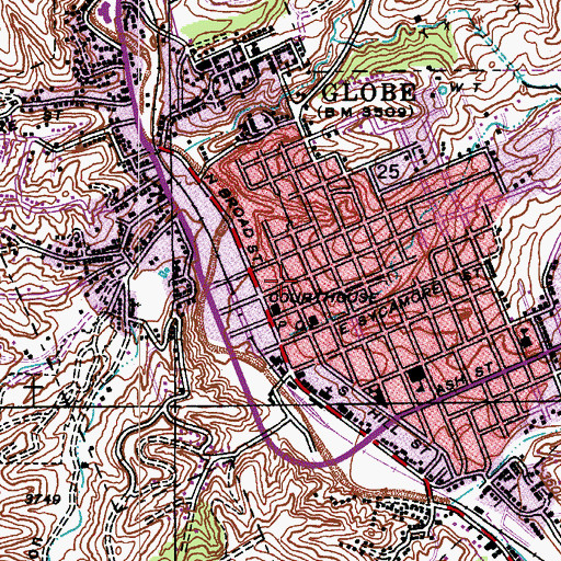 Topographic Map of Saint Paul's United Methodist Church, AZ