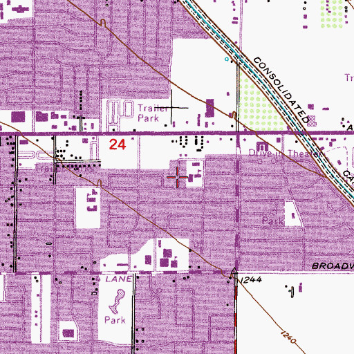 Topographic Map of Saint Peter Lutheran Church, AZ