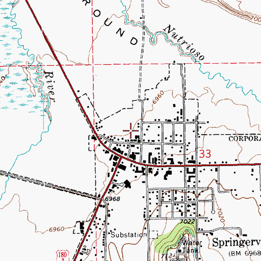 Topographic Map of Saint Peter's Catholic Church, AZ