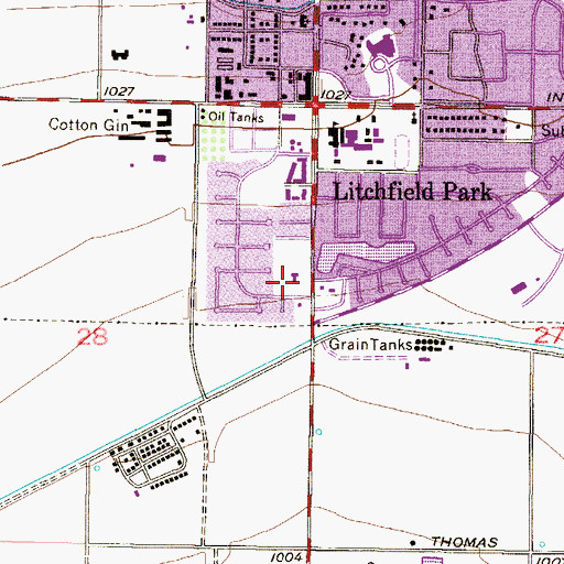 Topographic Map of Saint Peters Episcopal Church, AZ