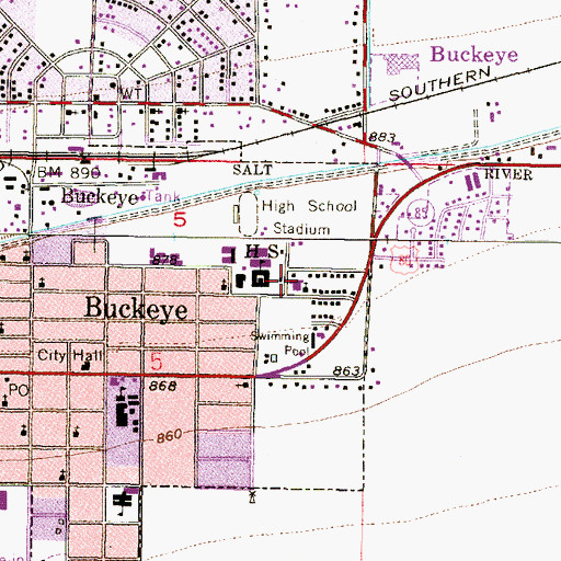 Topographic Map of The Church of Jesus Christ of Latter Day Saints, AZ