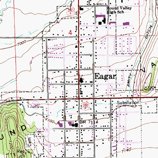 Topographic Map of The Church of Jesus Christ of Latter Day Saints, AZ