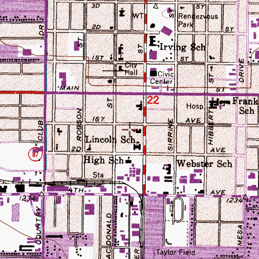 Topographic Map of The Church of Jesus Christ of Latter Day Saints, AZ