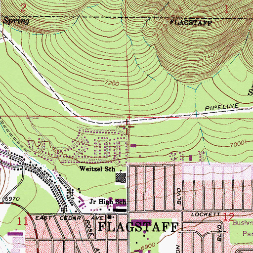 Topographic Map of Trinity Heights United Methodist Church, AZ