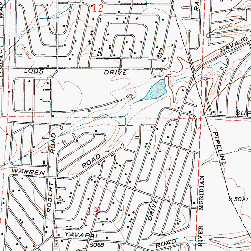 Topographic Map of Trinity Lutheran Church, AZ