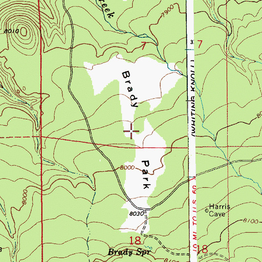 Topographic Map of Brady Park, AZ