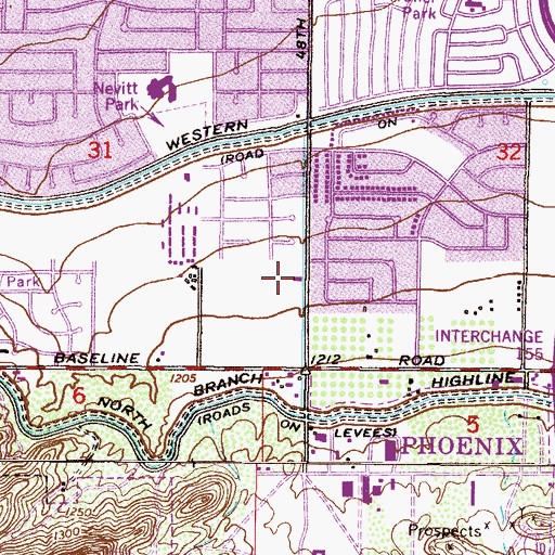 Topographic Map of Twin Butte Baptist Church, AZ