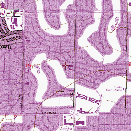 Topographic Map of United Church of Sun City, AZ