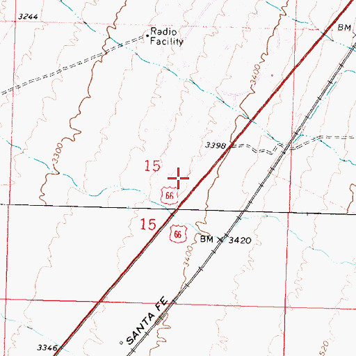 Topographic Map of Valle Vista Community Church, AZ