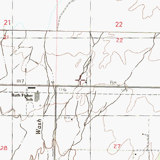 Topographic Map of Valley Baptist Church, AZ