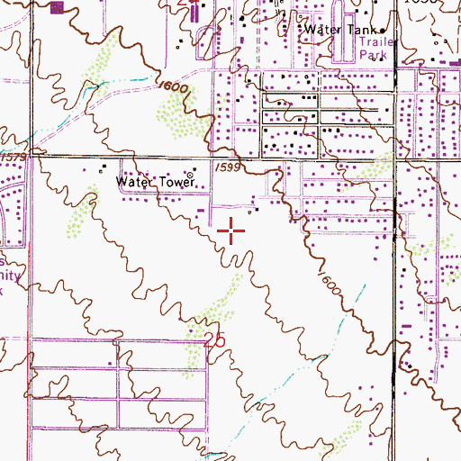 Topographic Map of Valley Baptist Church, AZ