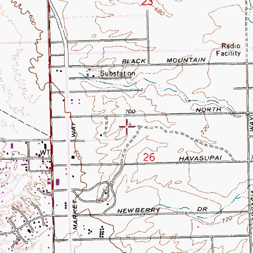 Topographic Map of Valley Christian Church, AZ
