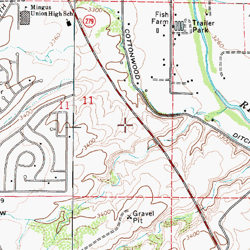 Topographic Map of Verde Valley Church of the Nazarene, AZ