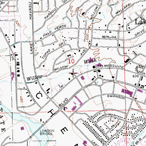 Topographic Map of Victory Chapel, AZ