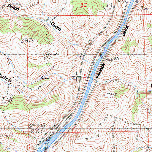 Topographic Map of Printer Gulch, CA