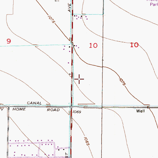 Topographic Map of West Valley Church of the Nazarene, AZ
