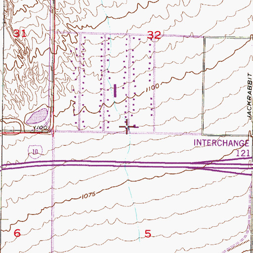 Topographic Map of West Valley Free Will Baptist Church, AZ