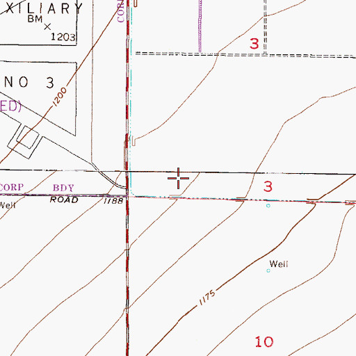 Topographic Map of Westgate Community Friends Church, AZ