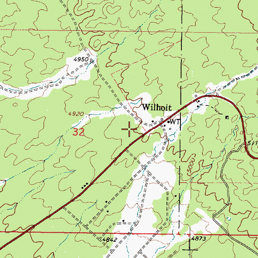 Topographic Map of Wilhoit Southern Baptist Church, AZ