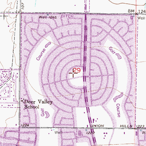 Topographic Map of Willowbrook United Methodist Church, AZ