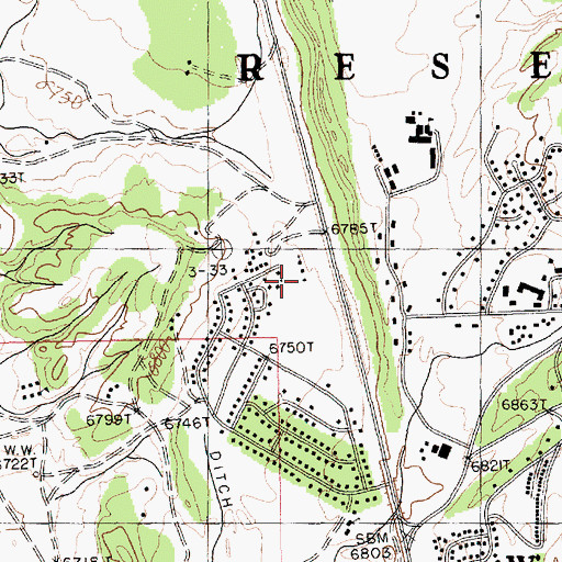 Topographic Map of Window Rock United Methodist Church, AZ