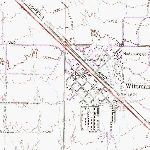Topographic Map of Wittman Baptist Church, AZ