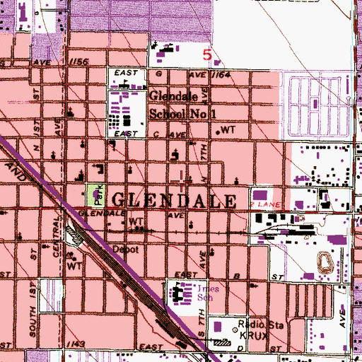 Topographic Map of World Mission Society Church of God, AZ