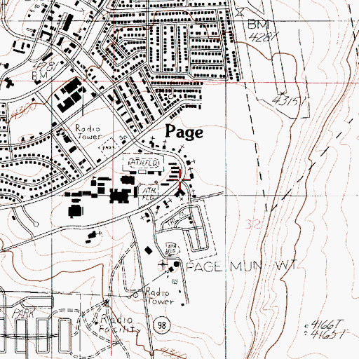 Topographic Map of Kingdom Hall of Jehovahs Witnesses, AZ