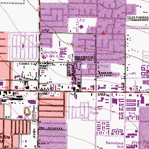 Topographic Map of Kingdom Hall of Jehovahs Witnesses, AZ