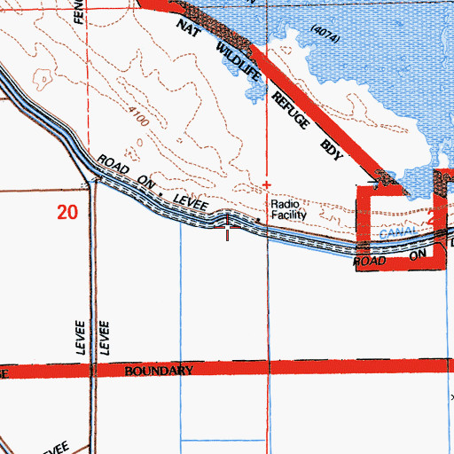 Topographic Map of P1 Canal, CA