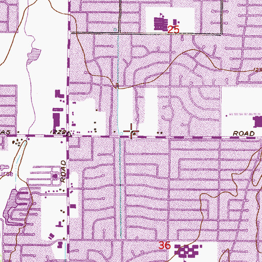 Topographic Map of Kingdom Hall of Jehovahs Witnesses El Dorado Park Congregation, AZ