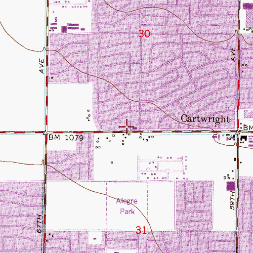 Topographic Map of Kingdom Hall of Jehovahs Witnesses Pairaiso Congregation, AZ