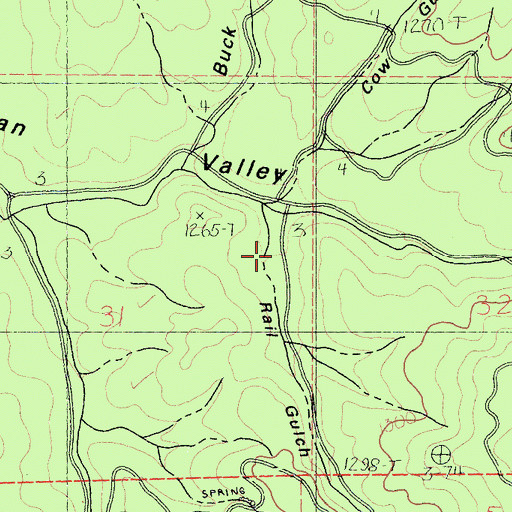 Topographic Map of Rail Gulch, CA