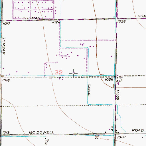 Topographic Map of Kingdom Hall of Jehovahs Witnesses West Ridge Congregation, AZ