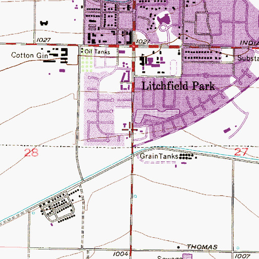 Topographic Map of Kingdom in the Valley Christian Church, AZ